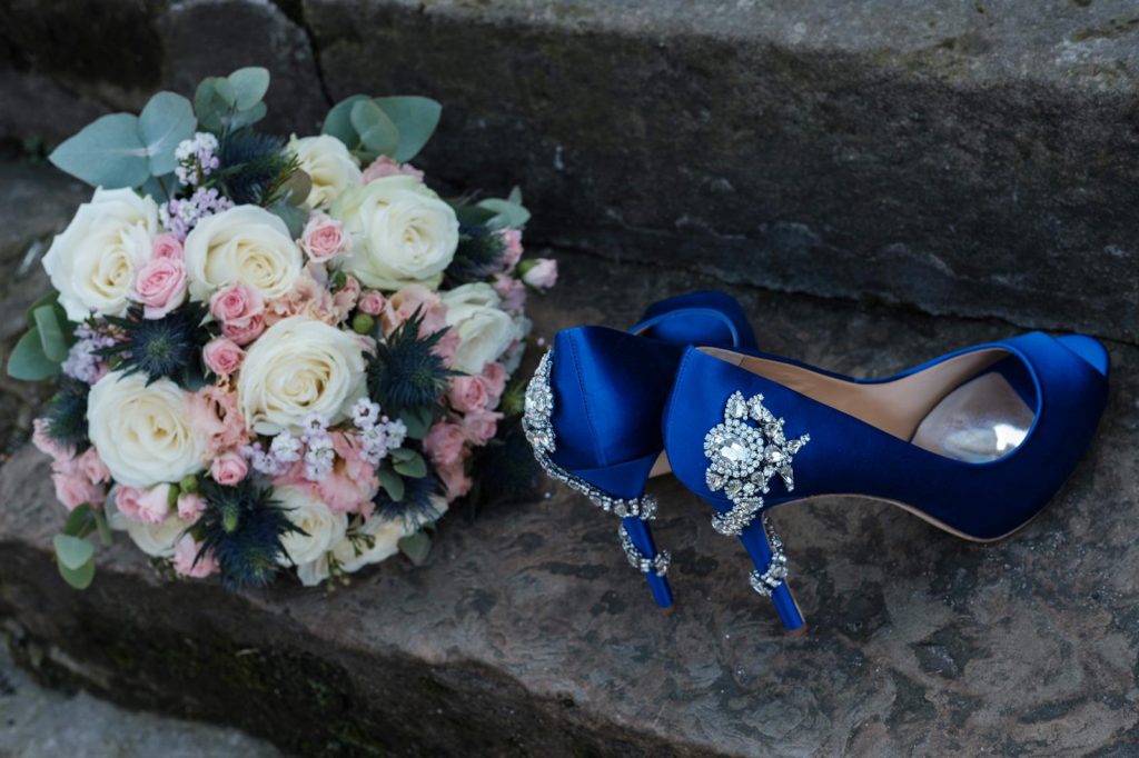 Bridal flowers and shoes